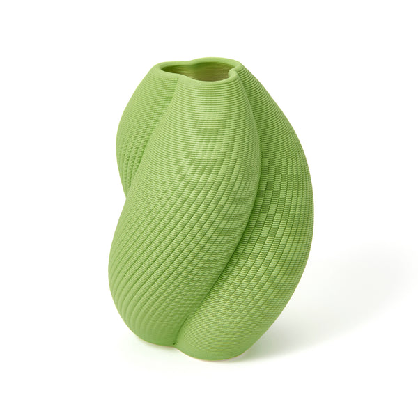 セラミック 3D フラワーベース S イエローグリーン