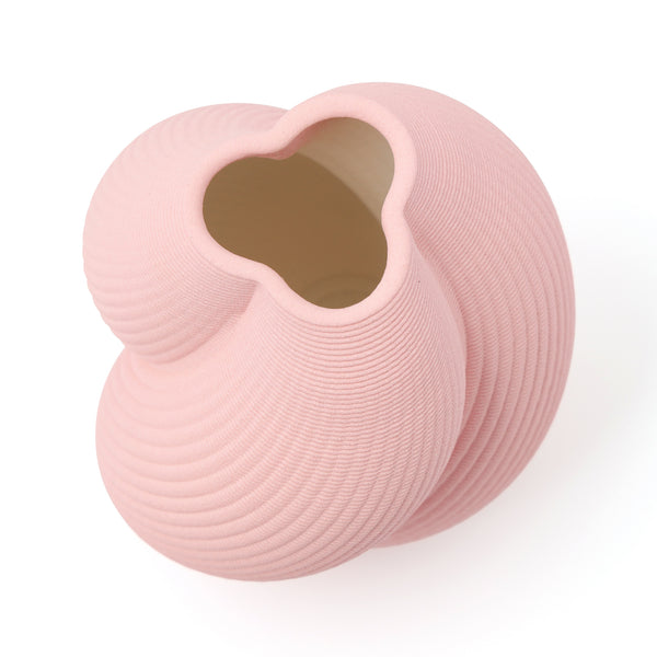 セラミック 3D フラワーベース S ピンク