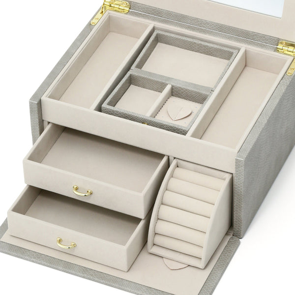 【EC限定・アウトレット品】フラビア ジュエリーボックス L グレー