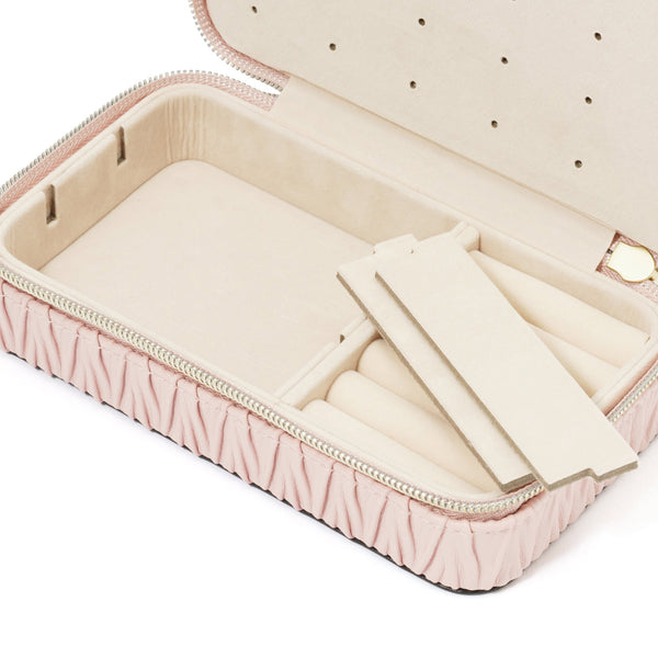 【EC限定・アウトレット品】エンボス トラベルジュエリーボックス M ピンク