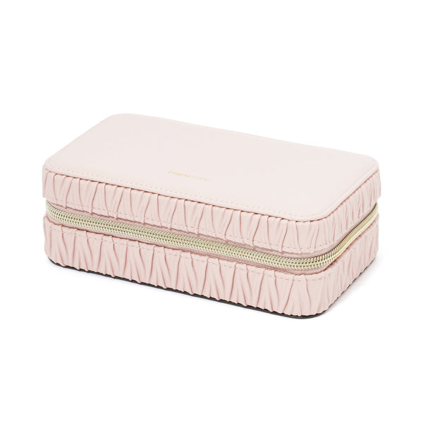 【EC限定・アウトレット品】エンボス トラベルジュエリーボックス M ピンク
