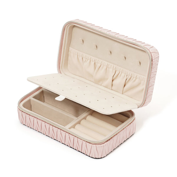 【EC限定・アウトレット品】エンボス トラベルジュエリーボックス M ピンク