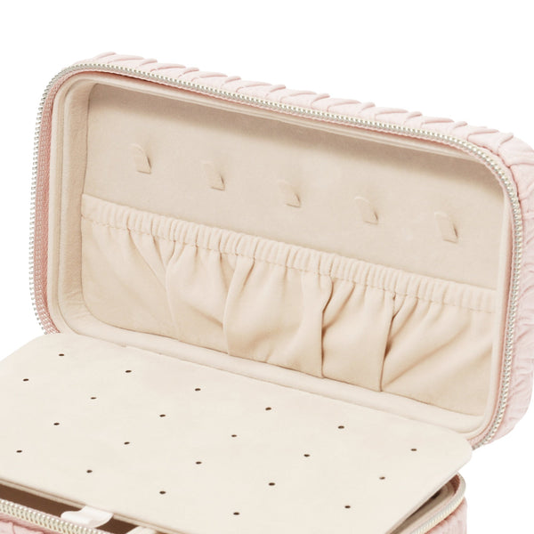 【EC限定・アウトレット品】エンボス トラベルジュエリーボックス M ピンク