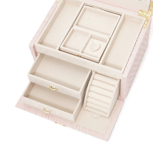 【EC限定・アウトレット品】エンボス ジュエリーボックス L ピンク