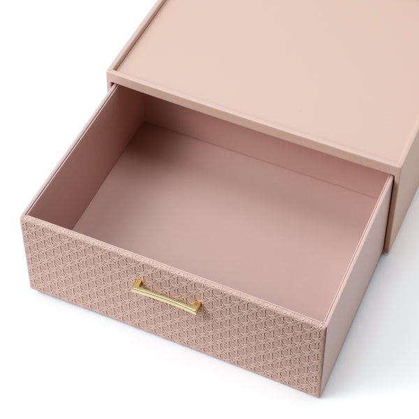エンボス スタッキングドロワー S ピンク