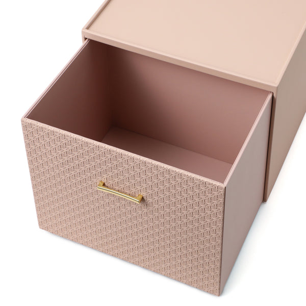 エンボス スタッキングドロワー L ピンク