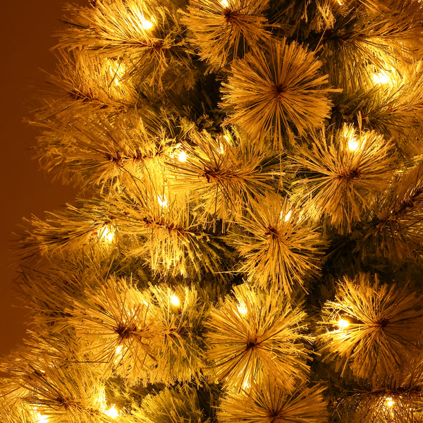 LED280球付き クリスマスツリー スノー 180cm ライトグリーン