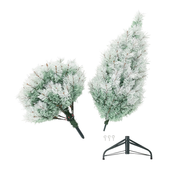 LED130球付き クリスマスツリー スノー 120cm ライトグリーン
