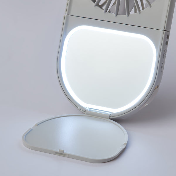 LEDミラー付スリムファン ホワイト