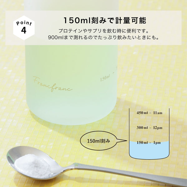 1L ウォーターボトル ホワイト（食洗機使用可）