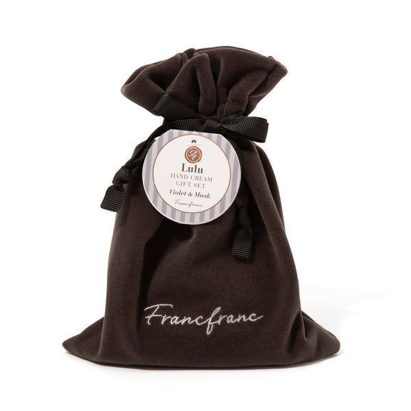 ルル ハンドクリームギフトセット ベロア S グレー（バイオレット＆ムスクの香り）