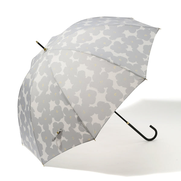 ハナプリント 長傘 58cm グレー（晴雨兼用）