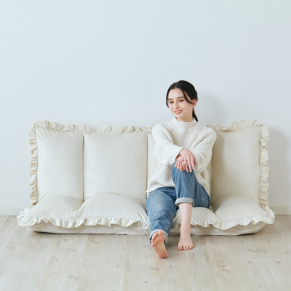 【EC限定】カラン フロアソファ （W1120～1570） ホワイト