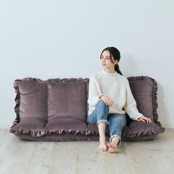 【EC限定】カラン フロアソファ （W1120～1570） ブラウン