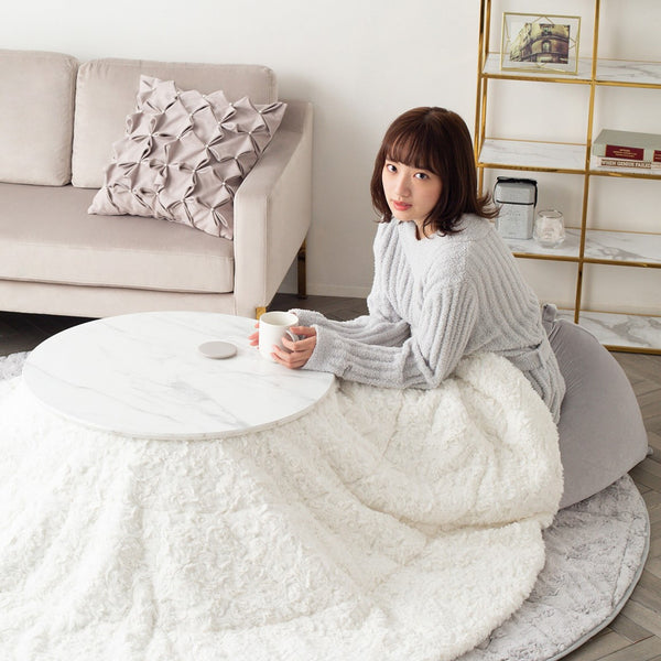 【EC限定】モスコ こたつテーブル ラウンド φ650 マーブル