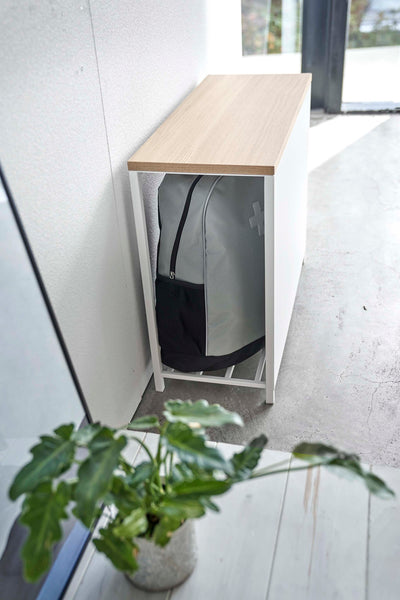 タワー 収納付き玄関ベンチ ホワイト